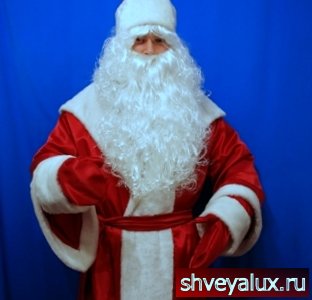 Костюм Деда Мороза БОЯРСКИЙ шёлковая ткань с мехом